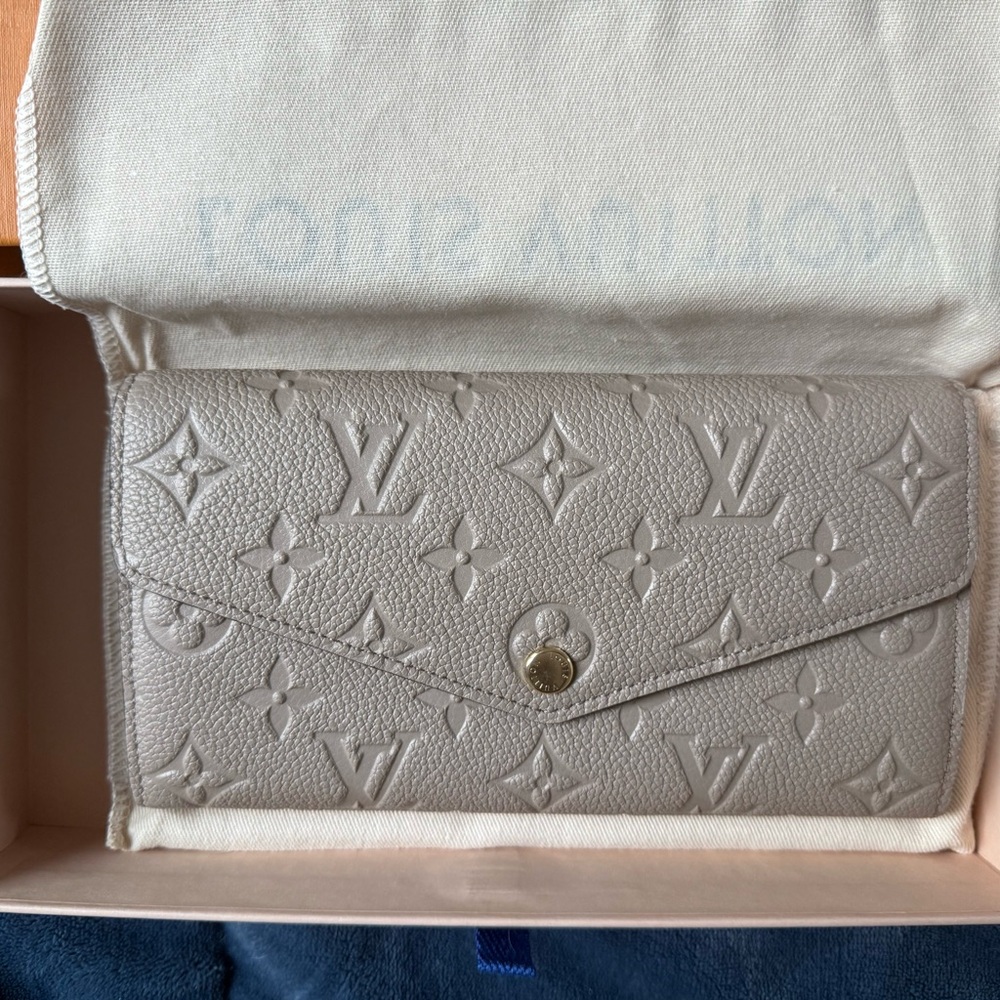 Louis Vuitton Taupe Leather Wallet